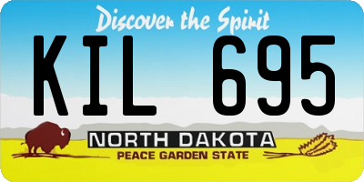 ND license plate KIL695