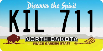 ND license plate KIL711