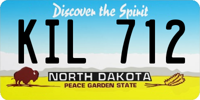 ND license plate KIL712