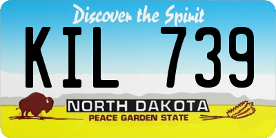 ND license plate KIL739