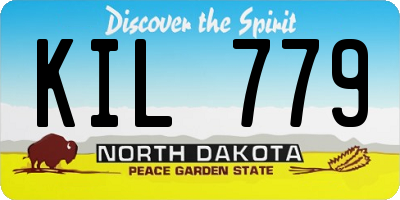 ND license plate KIL779