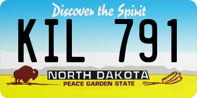 ND license plate KIL791