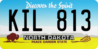 ND license plate KIL813