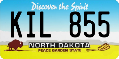 ND license plate KIL855