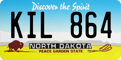 ND license plate KIL864