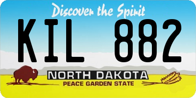 ND license plate KIL882