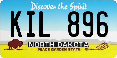 ND license plate KIL896