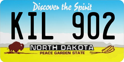 ND license plate KIL902
