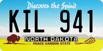 ND license plate KIL941