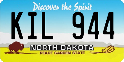 ND license plate KIL944