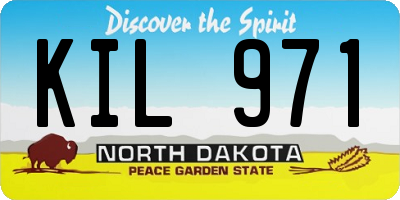ND license plate KIL971