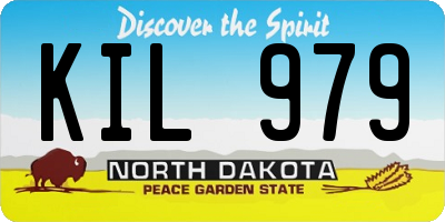 ND license plate KIL979