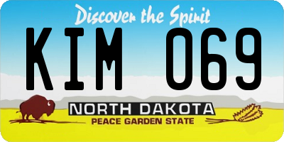 ND license plate KIM069