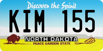 ND license plate KIM155