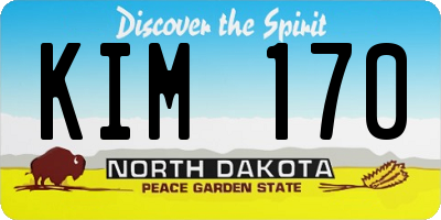 ND license plate KIM170