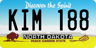 ND license plate KIM188