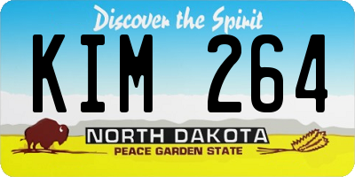 ND license plate KIM264