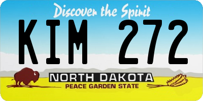 ND license plate KIM272