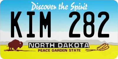 ND license plate KIM282