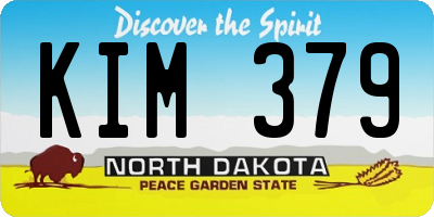 ND license plate KIM379