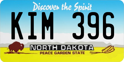 ND license plate KIM396
