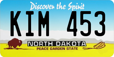 ND license plate KIM453