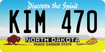 ND license plate KIM470