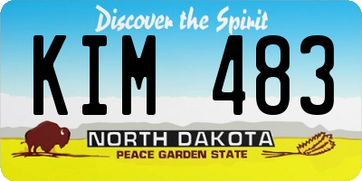 ND license plate KIM483