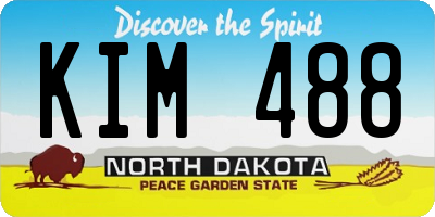 ND license plate KIM488
