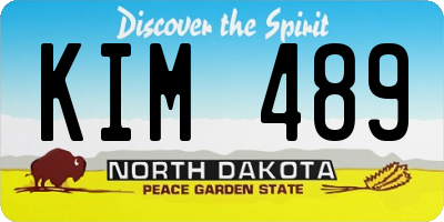 ND license plate KIM489