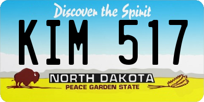 ND license plate KIM517