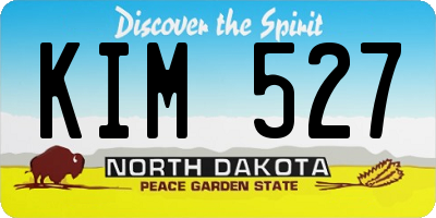 ND license plate KIM527