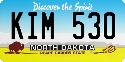 ND license plate KIM530