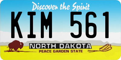 ND license plate KIM561