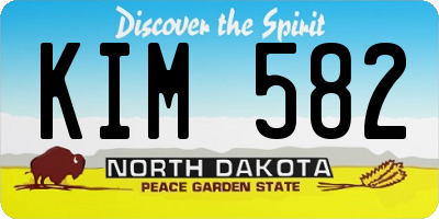 ND license plate KIM582