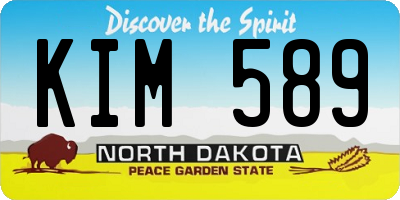 ND license plate KIM589