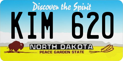 ND license plate KIM620