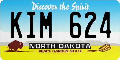 ND license plate KIM624