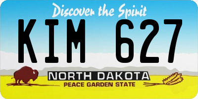 ND license plate KIM627