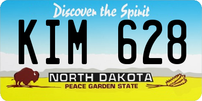 ND license plate KIM628