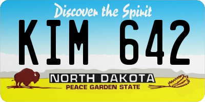 ND license plate KIM642