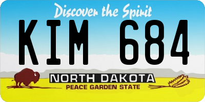 ND license plate KIM684