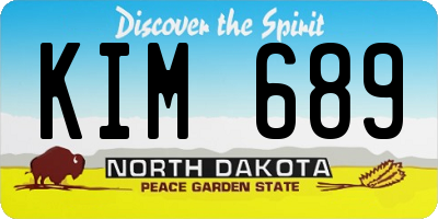 ND license plate KIM689