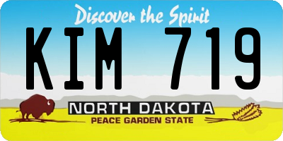 ND license plate KIM719