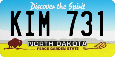 ND license plate KIM731