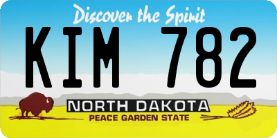 ND license plate KIM782
