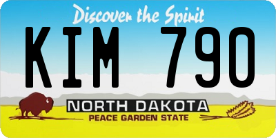 ND license plate KIM790
