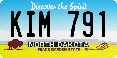 ND license plate KIM791
