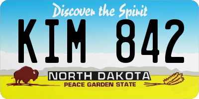 ND license plate KIM842