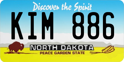 ND license plate KIM886
